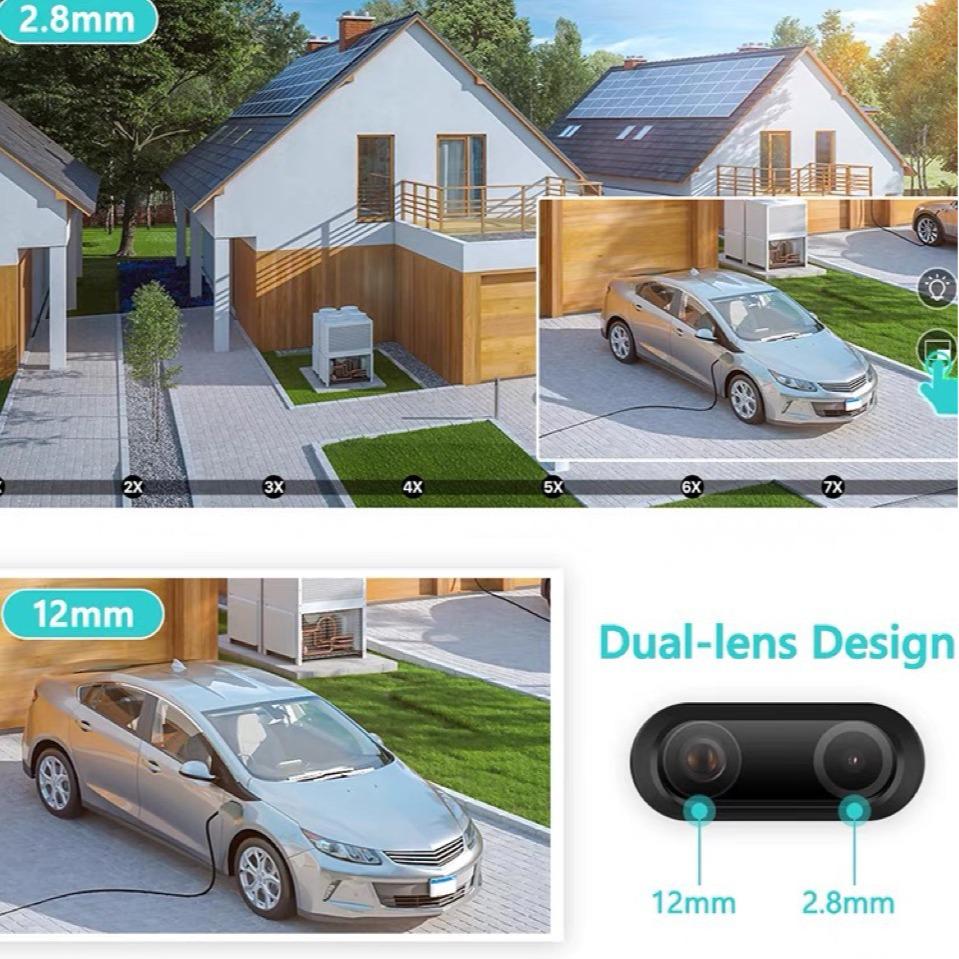 4K Dual Lens PTZ WiFi Security Camera with 8x Zoom