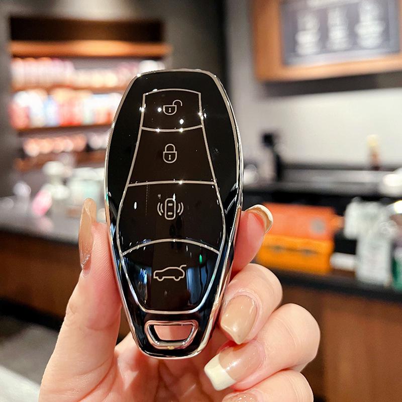 

2023 Hongqi H6, H5, H9 Чехол для ключа: Защитный чехол с золотой кромкой для 23 моделей