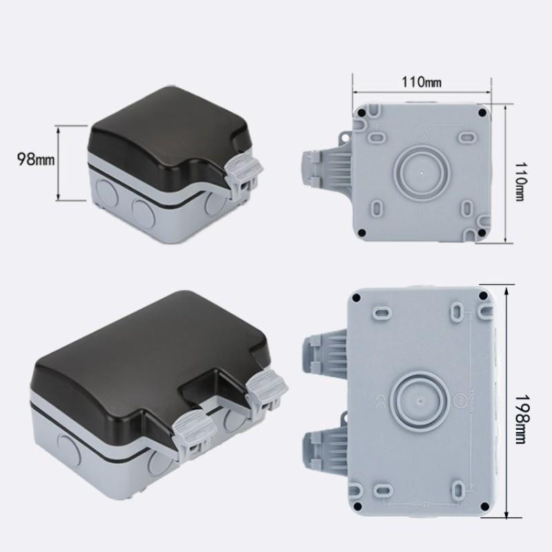 Box Flip Double Socket case IP66 Industrial Rainproof Switch Box Outdoor Waterproof Switch Socket