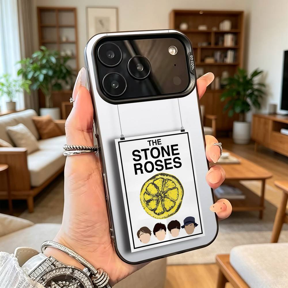The S-Stone Z-Roses Band Singer Phone Case For iPhone17,16,15,14,13,12,11 Plus,Pro Max,XS,Colorful Silver Phone case Funda Cover