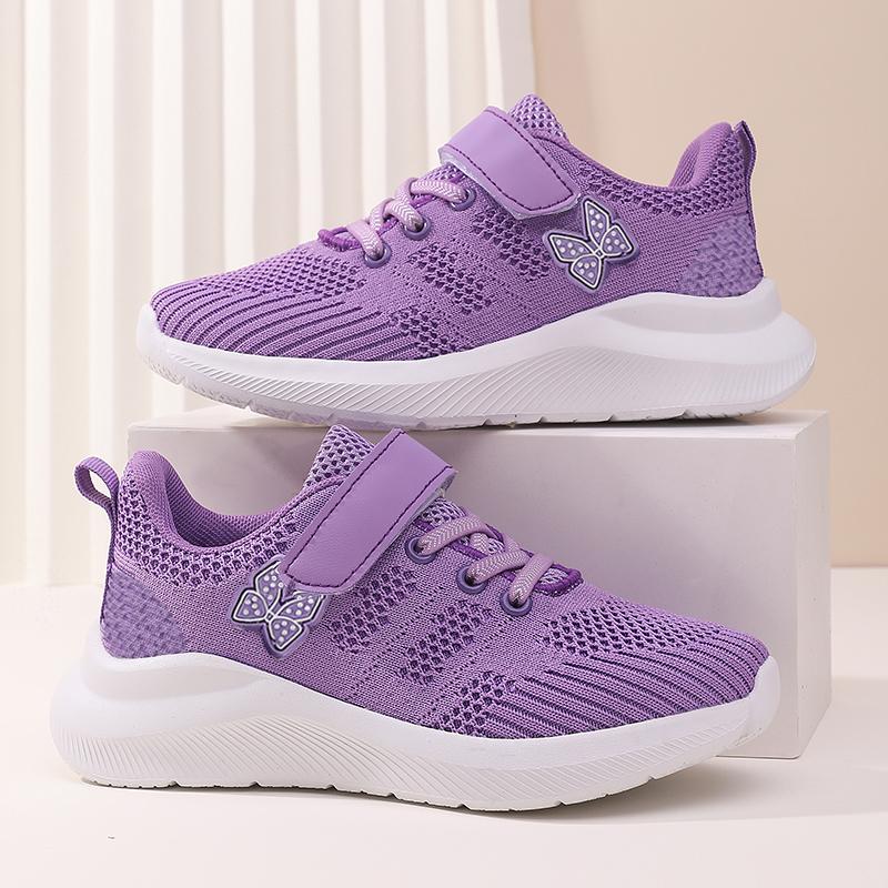 Children's sports shoes, girls' breathable leisure shoes, outdoor sports shoes, mesh surface anti slip fashionable running shoes