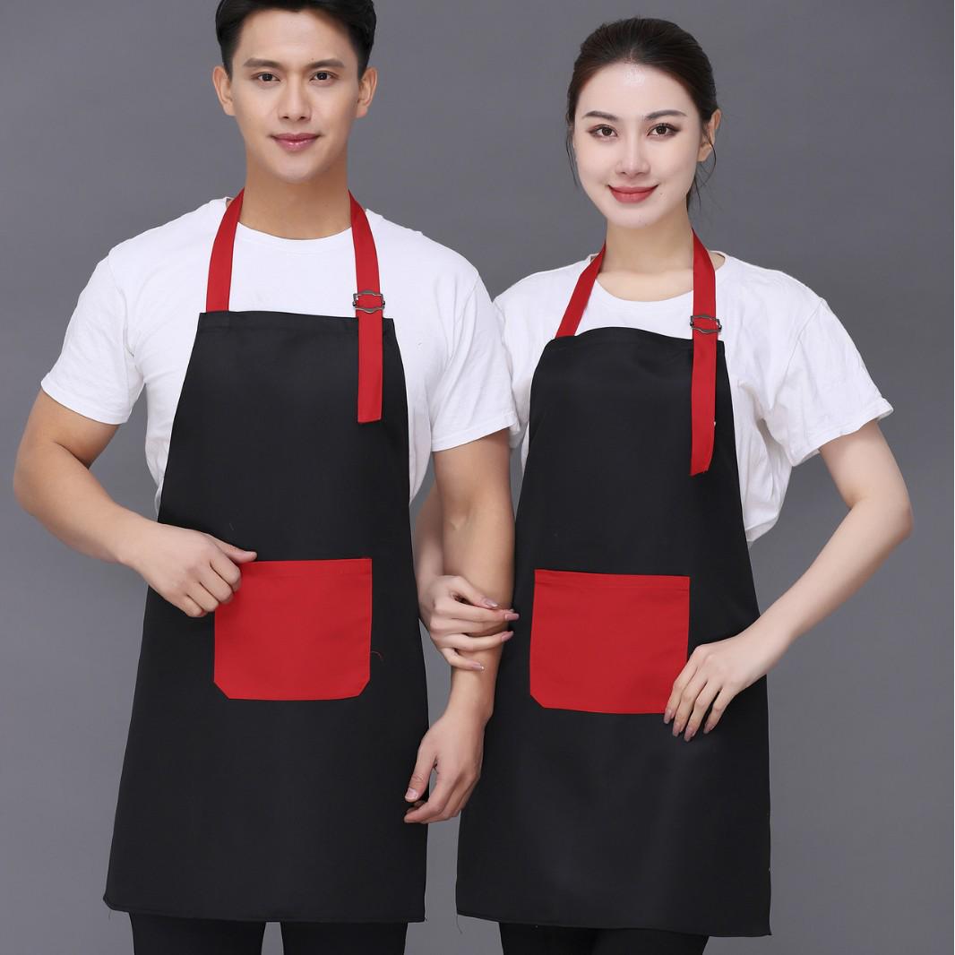 

Four Seasons Breathable, Stain & Wear-Resistant Adjustable Apron for Men & Women - Customizable with Embroidered Logo One Size чёрный
