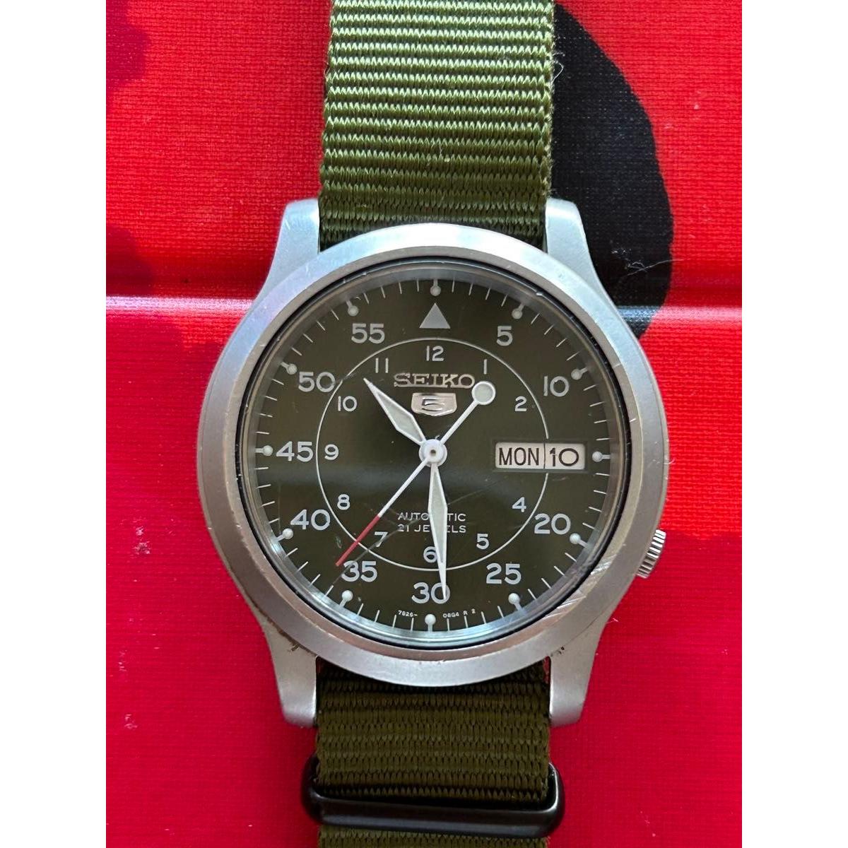 SEIKO 5 Military Automatic Watch 7S26-02J0 Khaki
