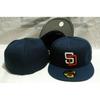 San Diego Padres Baseball Cap Unisex Sun Protection Wide Brim Non-Adjustable Dome With Embroidered