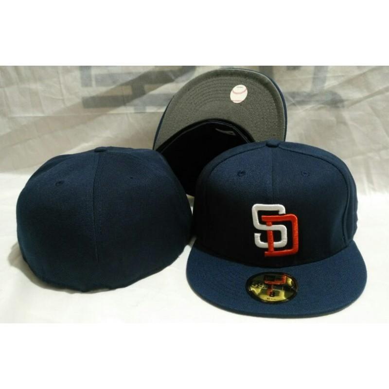San Diego Padres Baseball Cap Unisex Sun Protection Wide Brim Non-Adjustable Dome With Embroidered