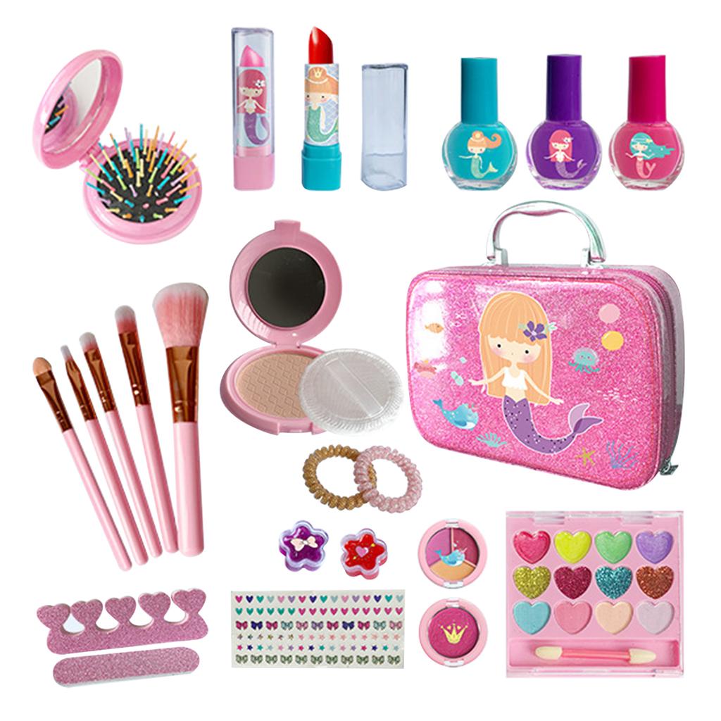 Children"s Cosmetic Toy Set Girls Birthday Gift Little Girl Princess Makeup Box