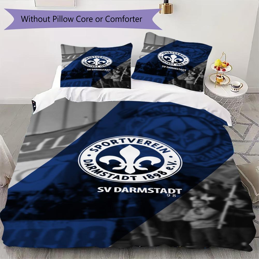

SV Darmstadt 98 Pattern Bedding uilt Set uilt Cover Pillowcase Home Decoration Birthday Gift (1 * duvet cover + 2 * pillowcase without core)91 135x200cm