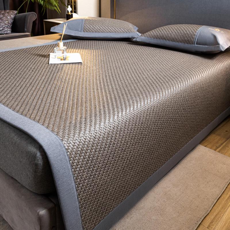 Customizable 2026 High-End Thickened Rattan Air Conditioning Mat - Foldable Ice Silk Cool Summer Mat