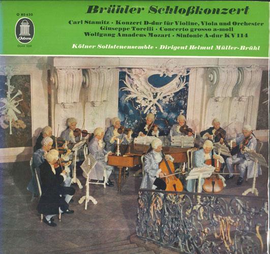 

Виниловая пластинка HELMUT MULLER BRUHL KOLNER SOLISTE Bruhler Schlosskonzert O80620 ODEON Германия Классика Б/у