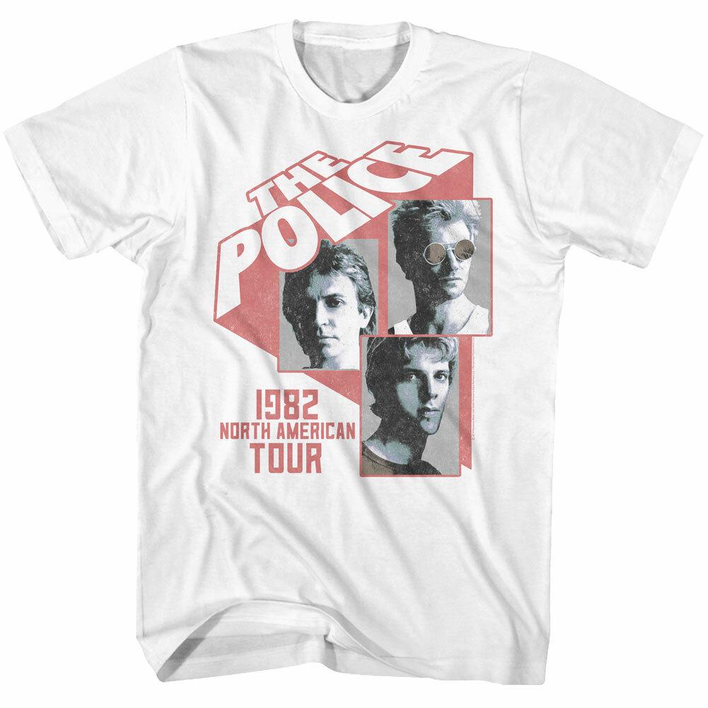 The Police Brittish Rock Band 1982 Tour Men T Shirt Rock Music Merch S