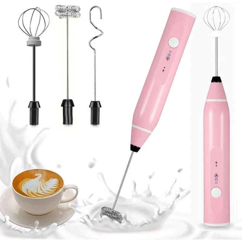 Mini Electric Handheld Milk Frother Electric Blender with USB Electrical Maker Whisk Mixer for Milk Frother Cappuccino