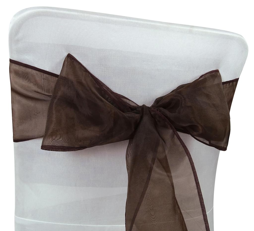 Darling Souvenir Pack Of 25 Organza Chair Sashes Bow Sash For Wedding & Events Supplies Party Decoration Chair Cover Sash - Colors
