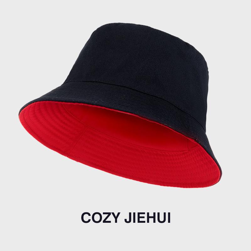 New hat big head circumference hat men's and women's cotton light board bucket hat large size basin hat big round face hat
