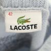 LACOSTE Wool blend Made in Japan border Long sleeve sweater 42 Blue knit Women Used