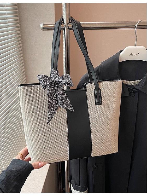 Autumn Woven Tote: Large Capacity & Fashionable Women's Underarm Handbag