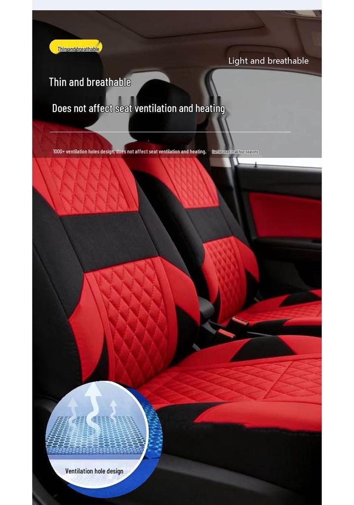 Universal Diamond Pattern Car Seat Cover for All Seasons