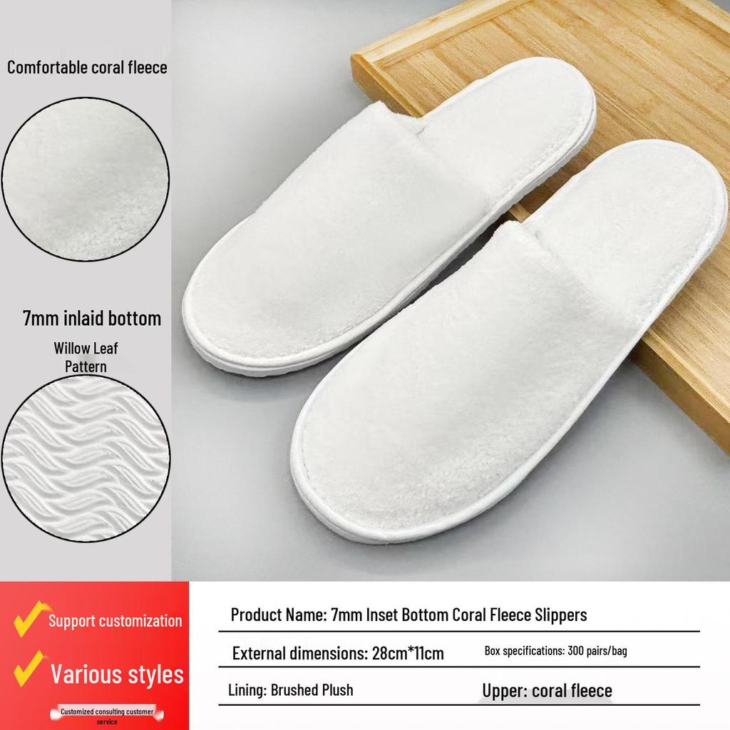 Verdickte Vlies-Einwegpantoffeln für Hotel, B&B, Zuhause, Gäste und Reisen - Waschbar