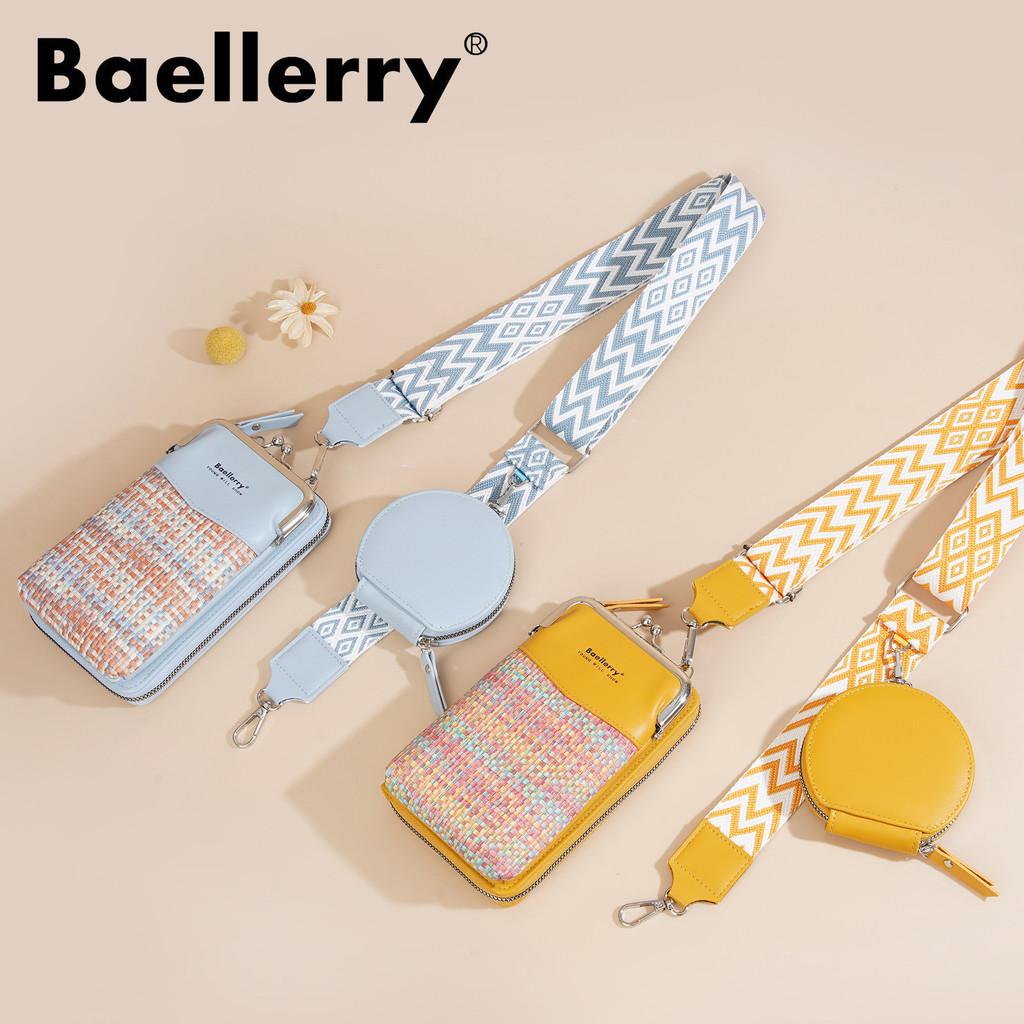 Baellerry Phone Crossbody Bag With Contrasting Colors And Pu Material For Daily Use
