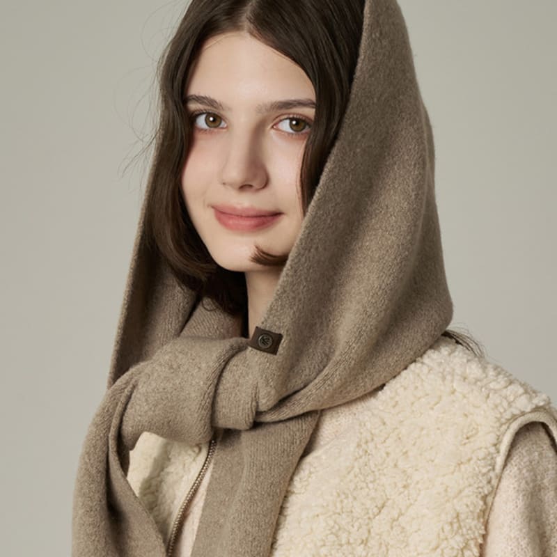 WHITE SANDS Wool Hooded Muffler Trika (4 colors)