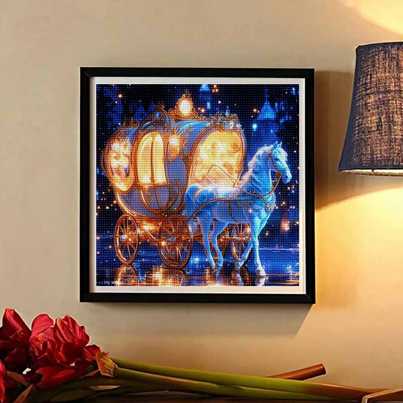 New Arrival 5D DIY Full Circle Diamond Painting "Carriage" Embroidery Cross Stitch Home Decor Gift