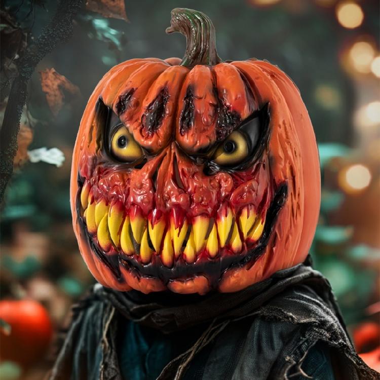 Pumpkin Headgear Full Head Pumpkin Face Mask Halloween Cosplay Accessories For Adult Cosplay Halloween Decoration Mask
