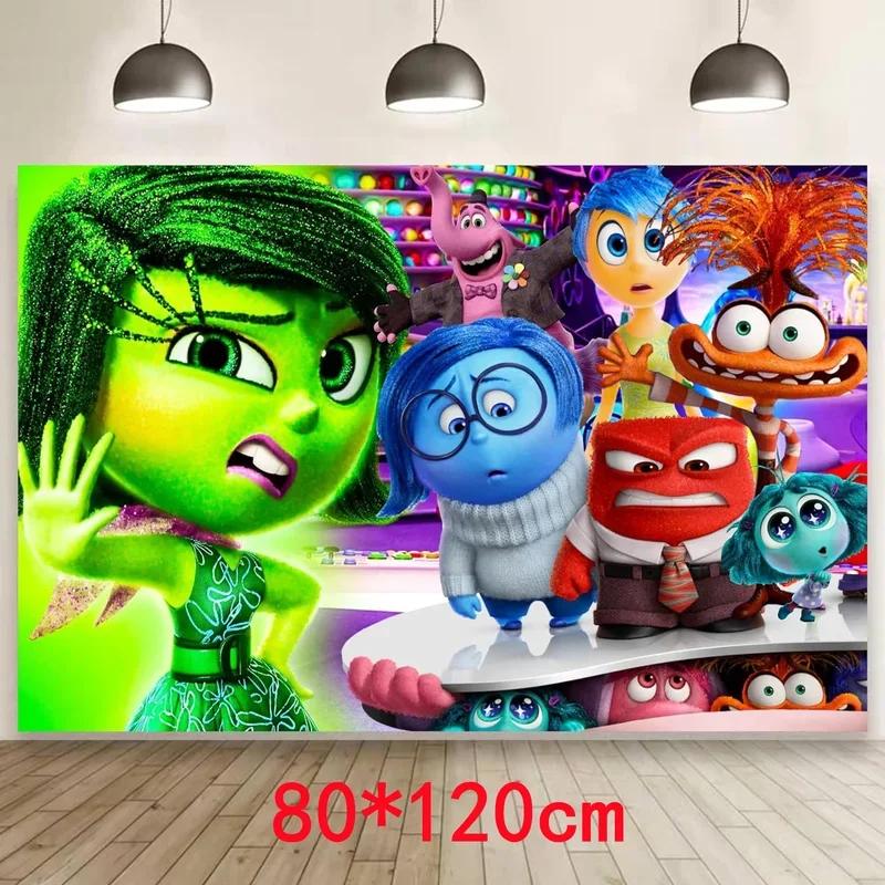 Inside Out 2 Decorațiuni Petrecere de Ziua de Naștere Temă Desen Animat Kit Veselă Baloane Bucurie Tristețe Accesorii Copii Băiat Fată Cadou Jucării