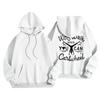 Women's Printed Round Neck Pullover Sweatshirt Hooded Drawstring Sweatshirt Top