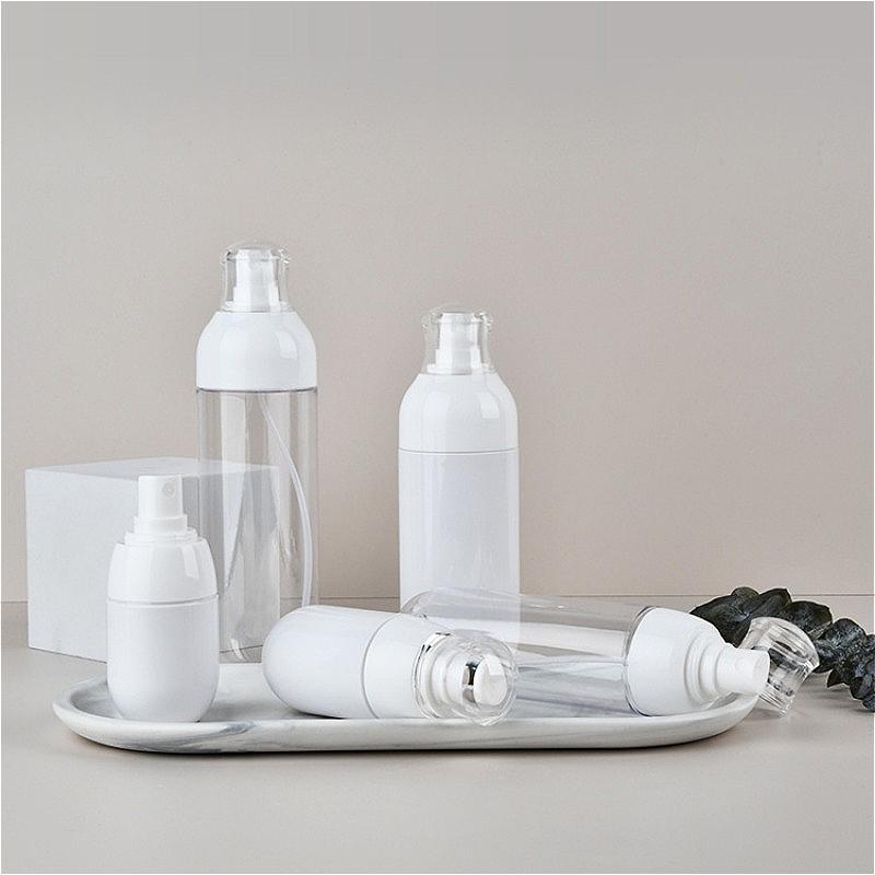 PETG Lotion & Spray Bottles 30-180ml, Light-Proof Portable Refillable Containers with Pump or Mist Cap