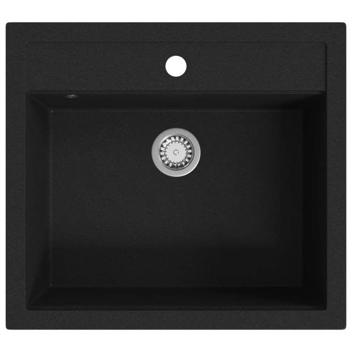 VidaXL Kitchen Sink In Granite Single Bowl Reversible Inset Sink Home 142954