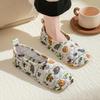 Breathable Soft Sole Non-Slip Cotton Slippers for Maternity Confinement, Closed Heel, Thin Style for Wood Floors