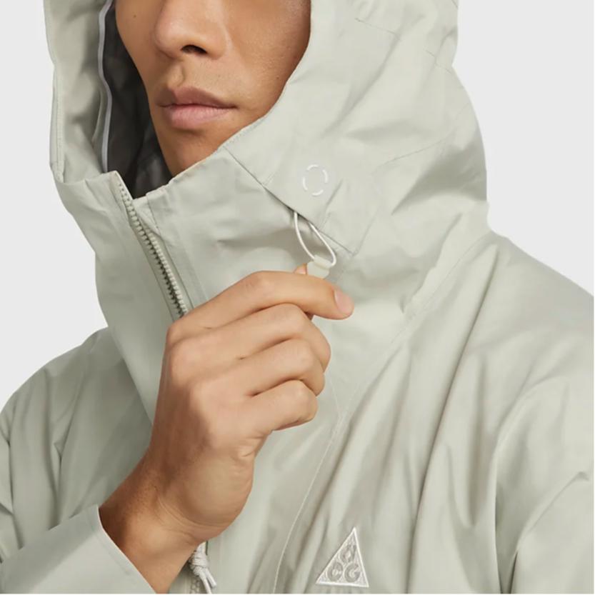 Nike ACG Gore-Tex Storm-Fit ADV Jachetă casual impermeabilă cu glugă cu mânecă lungă Jachete pentru bărbați Gri deschis DB3560-145