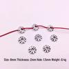 Tibetan Silver Flower Spacer Beads - 100pcs DIY Jewelry Accessories for Bracelets & Necklaces