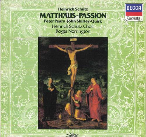 LP Record ROGER NORRINGTON, SCHUTZ CHOIR OF L - Schutz Matthaus - Passion 642750BH DECCA 1982 Germany Classical Used