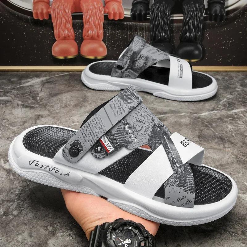 Men's Sandals, Summer New Style, Non Slip, Lightweight and Cool Slippers for Outdoor Wear, Casual Beach Vacation Slippers