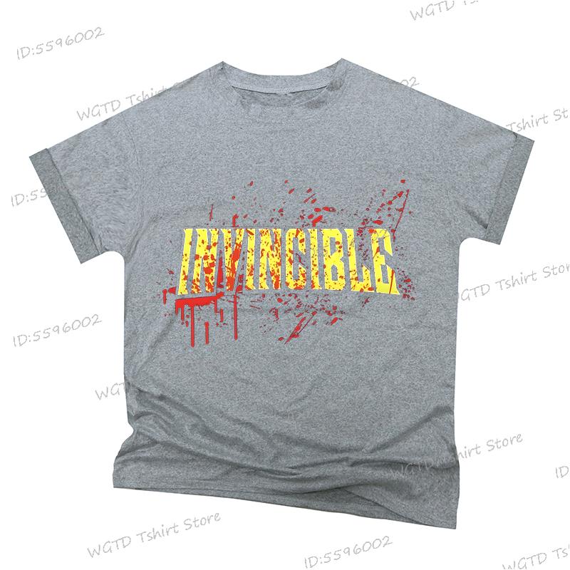 Tištěná trička Invincible s cákanci krve pro muže ženy merch Harajuku streetwear tričko pro dospělé anime pro muže ženy tričko