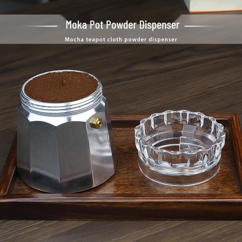Moka Pot Powder Distributor & Collector Set - Coffee Accessory Kit for Pressed Powder Filling