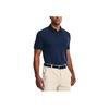 Under Armour Vanish Seamless Logo Print Loose Fit Short Sleeve Polo Shirt Men tops Academy-Blue 1370098-408