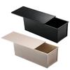 Extended Toast Baking Bread Pan With Lid Corrugated Carbon Steel Non Stick Bakeware Sandwich Bread Tins Loaf Baking Pan