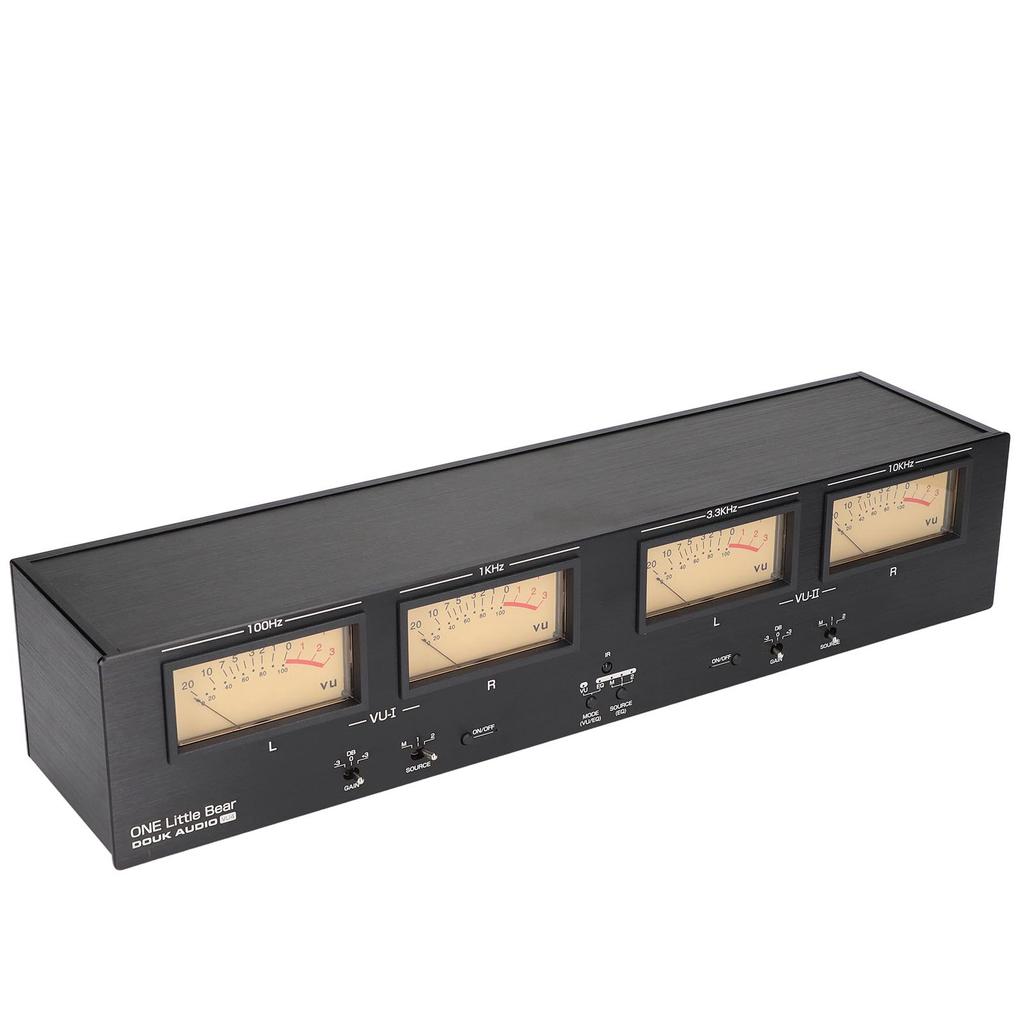 4 Way VU Meter 3 Level Adjustable Gain XLR Switcher Adapter Sound Level Indicator Prise UE
