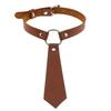 DIEZI Sexy Lignt Brown PU Leather Necklace Women Men New Harajuku Gothic Vintage Heart Chain Choker Statement Necklace Jewelry