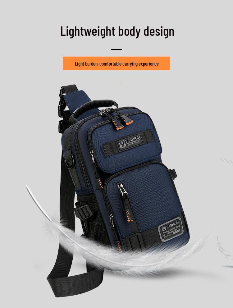 Men's Versatile Outdoor Crossbody Chest Bag - Large Capacity, Trendy, Multifunctional, Single Shoulder Bag.