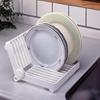 Multifunction Kitchen Storage Foldable Dish Plate Rack Organizer Drainer Plastic Tableware Holder Shelf