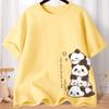 2-14T Kids  Shirt Top Summer Cartoon Cute Treasure Panda Sweet Printed Short Sleeve T-shirt