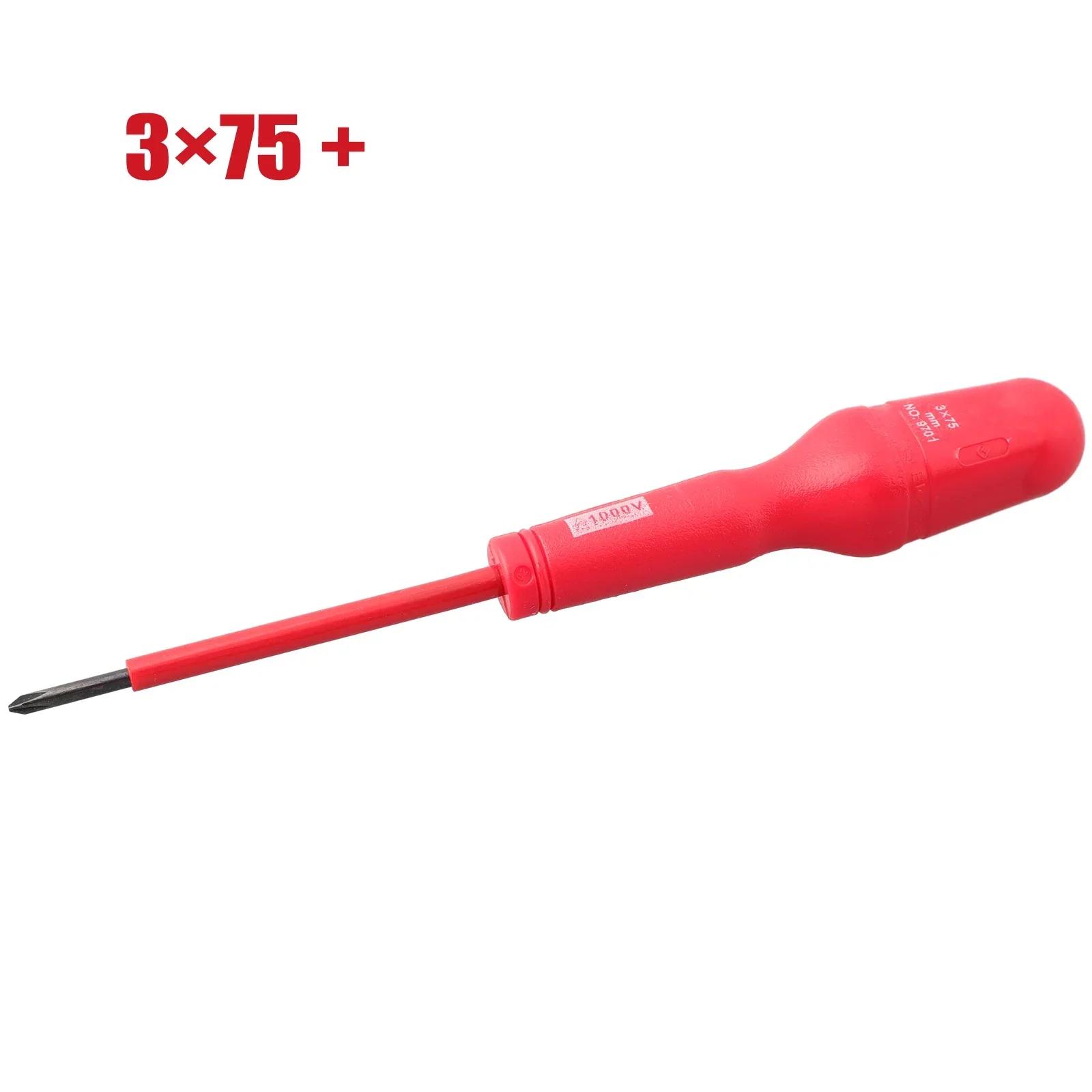 1pc Insulated Screwdriver Magnetic Electrical Screwdriver Bit High Voltage Resistant 1000V Professional Electrician Tool