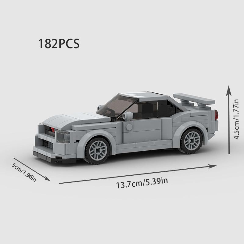 Moc F1 City Speed Sports Racing Car Building Blocks Brick R34 Rx-7 Vehicle Supercar Fast & Furious Mk4 Supra Kids Toys