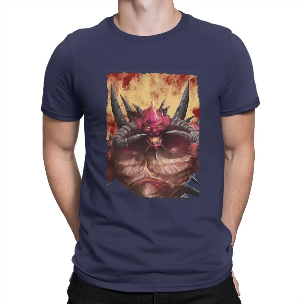 Men's Afraid T Shirt D-Diablo Pure Cotton Clothes Funny Short Sleeve Crew Neck Tees T-Shirt