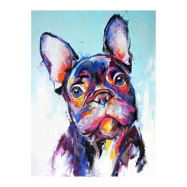 Abstract Cute Animal Canvas Painting Graffiti Art Dog Posters and Prints Modern Wall Art Pictures for Home Decoration No Frame