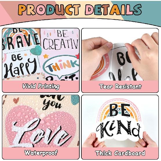 Today Is A Great Day Bulletin Board Set Boho Rainbow Inspiration Classroom Decor for Teachers Positive Affirmations Accents Motivational Cutouts for