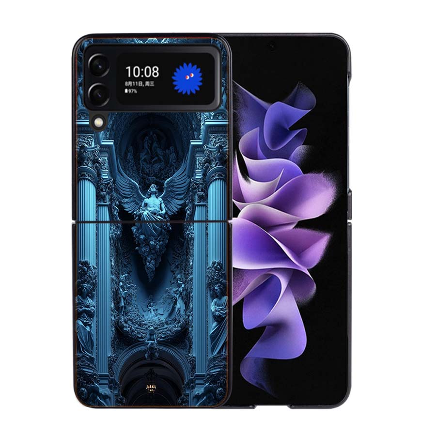 

Angelic Grace Statue of Faith Phone Case For Samsung Z Flip 7 6 5G Galaxy Z Flip4 Z Flip5 Z Flip3 Coque Black Hard PC Shell Prot Samsung Z Flip 7 5G