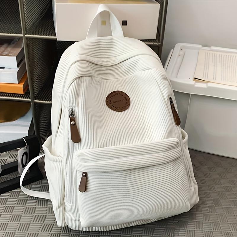 

Women s Olive Green Corduroy Backpack Large Capacity Backpacks Casual Daypack Work School Travel Ideal Gift for Students School бежевый